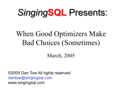 Top-Down SQL Tuning