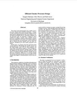Efficient checker processor design