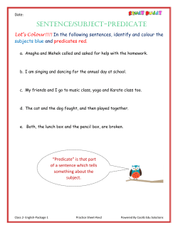 SENTENCE/SUBJECT