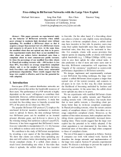 Free-riding in BitTorrent Networks with the Large View Exploit I