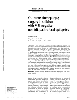 Outcome after epilepsy surgery in children with MRI