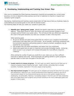 Developing Your Sustainability/Environmental Policy