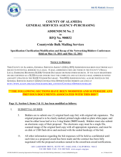 RFQ No. 900832, Addendum No. 2