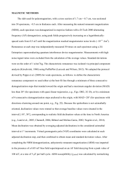 MAGNETIC METHODS The slab used for paleomagnetism, with a