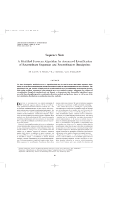 A Modified Bootscan Algorithm for Automated Identification of