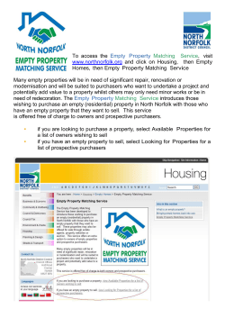 North Norfolk Empty Property Matching Service