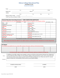 Odessa College Degree Plan