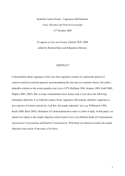 Holding the Context Fixed