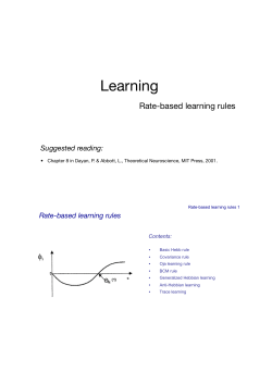 Rate-based learning rules