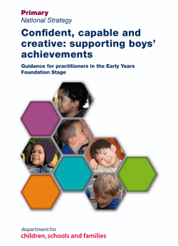 Confident, capable and creative: supporting