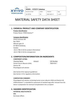 MSDS STEEN Solution