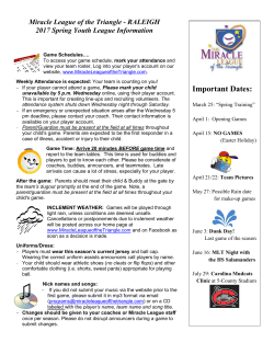 Team Information Youth Raleigh - Miracle League of the Triangle