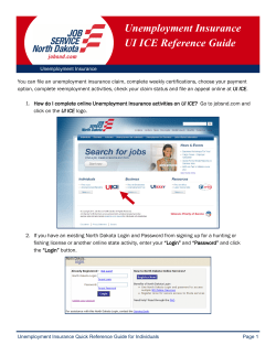 Unemployment Insurance UI ICE Reference Guide