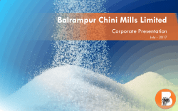 Balrampur Chini Mills Limited