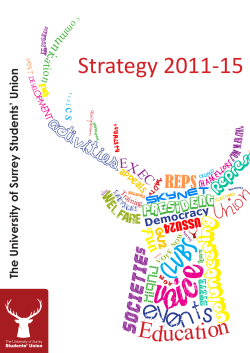 Strategy 2011-15 - University of Surrey Students` Union
