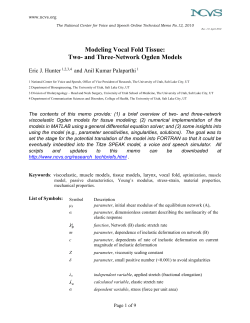 and Three-Network Ogden Models - National Center for Voice and