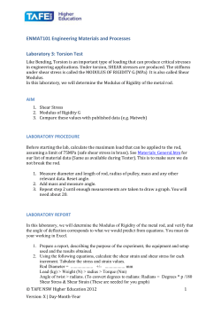Laboratory 3: Torsion Test