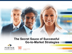 The Secret Sauce of Successful Go-to-Market Strategies