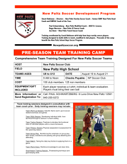 pre-season team training camp - The Michael Oremus Foundation