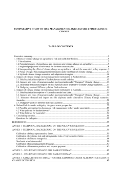 2. Impacts of climate change on risk management instruments in