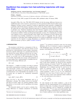 Equilibrium free energies from fast-switching trajectories with