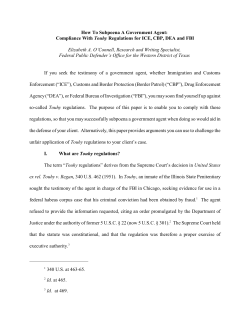 How To Subpoena A Government Agent