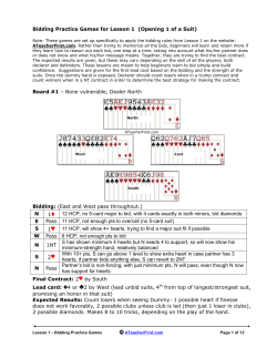 Bidding Practice Games for Lesson 1