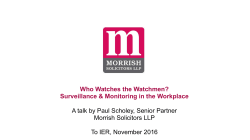 Paul Scholey`s presentation