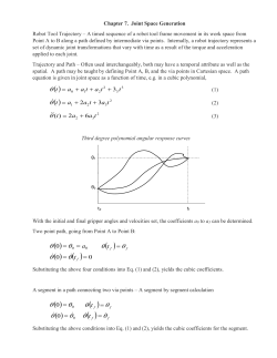 Chapter 7 Trajectory Generation