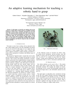 An adaptive learning mechanism for teaching a robotic
