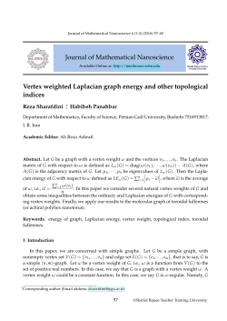 - Journal of Mathematical Nanoscience