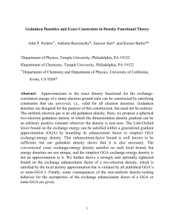 Gedanken Densities and Exact Constraints in Density