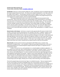 Lesson material for Scratch (version 2)