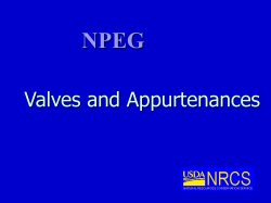Valves and Appurtenances - NRCS Irrigation ToolBox