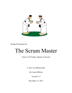 Scrum Master - Final Project