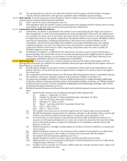 (b) The opening date for practice, the authorized date for the first