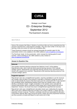 E3 - Enterprise Strategy September 2012