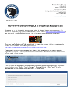 Waverley Intraclub Registration
