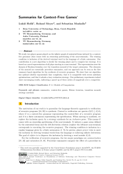 Summaries for Context-Free Games - DROPS