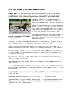 Barn Doll, Jewels In Hock win NYSS at Buffalo