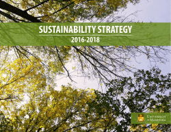 sustainability strategy - University of Manitoba