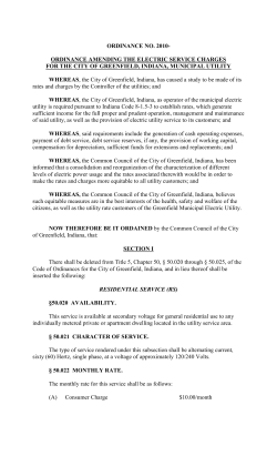 ordinance no - City of Greenfield, Indiana