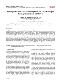 Intelligent Video Surveillance System for Elderly People Living