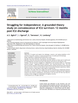 Struggling for independence: A grounded theory study on