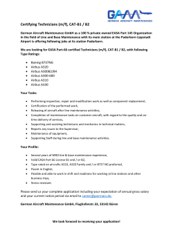 Certifying Technicians (m/f), CAT-B1 / B2