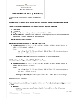 Cesarean Section Post