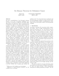 On Minmax Theorems for Multiplayer Games