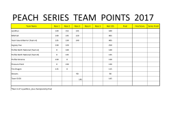 PEACH SERIES TEAM POINTS 2017