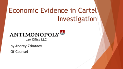 Economic Evidence in Cartel Investigation