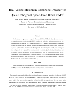 Real-Valued Maximum Likelihood Decoder for Quasi